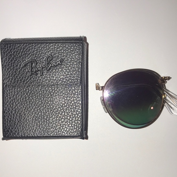 Foldable circle ray ban sunglasses - Picture 6 of 7